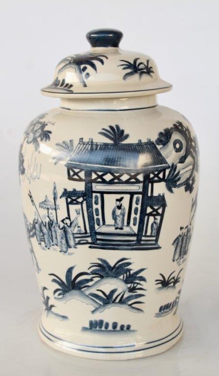Large Blue Chinese Ginger Jar